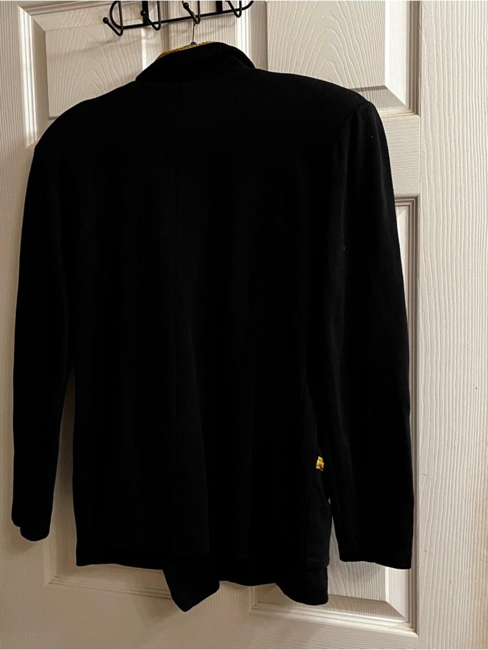 CHAR ~ BLACK DOUBLE BREASTED GOLD TRIM BLAZER ~ 12 - Picture 9 of 12